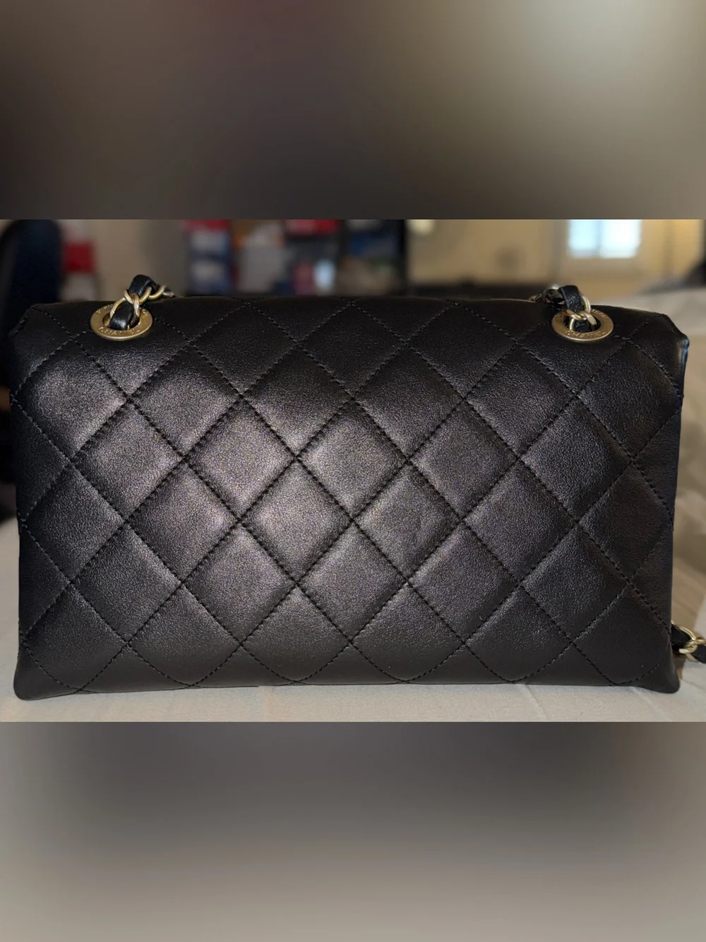 CHANEL black quilted